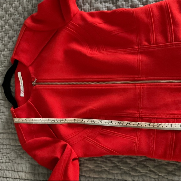 Women's Red Zip-Up Jacket - Picture 5 of 7